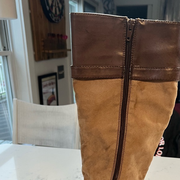 Mootsies Tootsies Knee High Two Toned Brown riding Boots size 7.5M - Picture 7 of 12